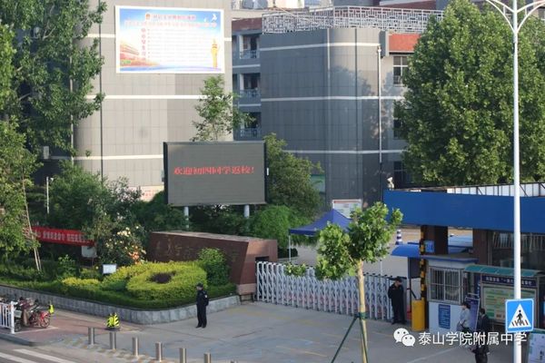 昔去雪如花今来花似雪泰山学院附属中学迎来毕业年级复课第一天